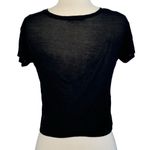 Brandy Melville  Cat Luna Carolina Crop Top Black Lightweight Kitty Face T Shirt Photo 5