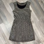 Rock & Republic  Metallic Crinkle Shift‎ Party Dress Silver Small Photo 10