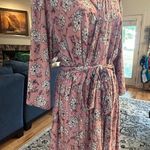 Lala Sleepwear Robe Pink Floral Tie Belt Womens 2X Size XXL Photo 1