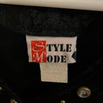 Vintage 90s black Gold embellished crushed velvet maxi dress Holiday whimsigoth Size L Photo 7