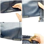 Tommy Bahama 100% Pebbled Navy Blue Leather Crossbody Purse Photo 9
