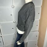 Habits Black Acid Wash Cropped Sweatshirt Size Small Black Photo 4