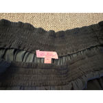 Lilly Pulitzer Off Shoulder Tobyn Top Bell Sleeve Tassel Black Boho Size M Photo 3