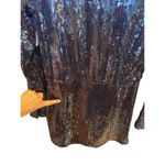 Free People NWT Sophie Sequin Mini Dress Navy Blue Longsleeve Button Up Dress S Photo 12