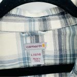 Carhartt | Women's Fairview Plaid Shirt In Steel Blue Size Large Photo 4