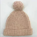 J.Crew  Wool‎ Blush Pink/White Pom Pom Beanie OS Photo 3