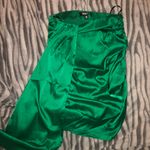 Missguided Green Satin Skirt Photo 2
