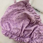 Vincija Swim LILAC PRINT RUCHED STRING TIE V SET Purple Photo 5