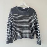 Reformation  Gray Stripe Cashmere Sweater Photo 2