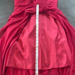 Red Chiffon Off the Shoulder Formal Bridesmaid Dress Corset Back Size 10 NWOT Photo 10