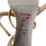 RENE CAOVILLA pink Cleo thin heeled sandals NEW Silver Size 9 Photo 8