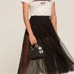 Reformation black tulle skirt NWT Photo 0