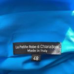 Chiara Boni La Petite Cobalt Gathered Cowl Neck Dress cocktail party Size 48 Blue Photo 3