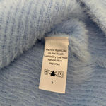 Kendall Lane Baby Blue Cropped Fuzzy Cardigan Photo 6