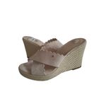 Kate Spade  Light Pink Suede Espadrille Wedges Size 8.5 Photo 8