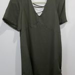 Everly Vneck Green Dress Photo 0