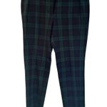 J.Crew Women's Plaid Maddie Pants sz 8 Green Blue Plaid Pants Photo 1