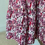 Warm NYC geranium metallic floral gorgeous gold trim dress Pink Photo 5