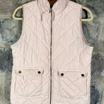 Blue Rain  Puffer Vest‎ Woman's Small Light Pink Quilted Snap Pockets Pastel Photo 0