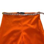 Versace  Cady Bright Orange Pants IT/EU 42 Viscose Satin Bootcut Shiny US 6 Med M Photo 11