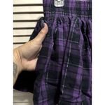 PINK - Victoria's Secret  Mini Skirt Plaid Purple/Black Size Large Logo Lined Pocket Photo 4