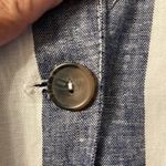 potter's pot  Blue Cream Striped Linen Blazer Size Large EUC #2192 Photo 3