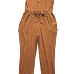 Maurice's Mustard Yellow Gold Drawcord Waist Pocket Sleeveless Jumpsuit S Photo 1