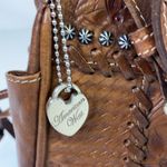 American West  Tooled Leather Shoulder Bag Purse A27‎ Photo 2