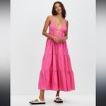Pink Sleeveless Maxi SNDYS Indigo Dress tiered L revolve NWT fall casual $120 Size L Photo 2