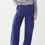 J.Crew  Relaxed Cargo Pants Heavyweight Twill Royal Navy Periwinkle Photo 0