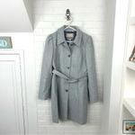 Banana Republic Italian Fabric Grey Fit And Flare Bow Coat Size M Photo 1