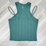 Lululemon  Double Strap Yoga Tank‎ Top Dark Forest Green 6 Ribbed Modal Silk Photo 7