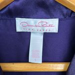Oscar de la Renta | Pink Label Royal Purple Pajama Top Only sz Small Photo 2