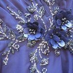 Mac Duggal 20365 Navy Floral Applique Sleeveless A Line Gown Photo 7