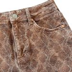 Paige EUC Aideen Raw Hem Denim Skirt Bronze Viper Print Size 25 Retail $128.00 Photo 3