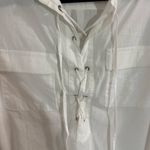 RD Style  Lace up Long Sleeve White Women’s Top Size Medium Photo 2