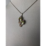 hawaii y2k jeweled silver toned multicolored slipper charm necklace Photo 1