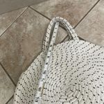 La Regale  Round Rope Bag Circle Tote Bag‎ White speckled Accents woven NWT Photo 8