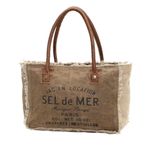 sel de Mer Myra bag canvas and leather Tan Photo 3