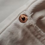 ZARA  White Jean Shorts with Frayed Hem Photo 9