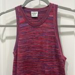 Aritzia Sunday Best Womens Ribbed Sleeveless Sweater Mini Dress Space Dye Sz M Red Size M Photo 2
