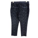 Soft Surroundings  Pants Medium Petite Flocked Baroque Velvet Burnout Stretch Photo 3