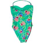 BCBG Generation Green Floral Parrot One Piece Swimsuit Women's Size S Photo 1