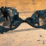 Victoria's Secret green floral‎ thin lace embroidered bra 34B insanely gorgeous Size undefined Photo 6