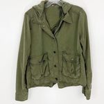Free People  Green Utility Hooded Jacket Small Photo 0