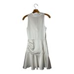 Milly Dress Women 0 White Satin Sleeveless Cowl Neck Nia Mini Bridal Party Photo 2