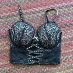 Victoria's Secret  DREAM ANGELS BLACK LACE DD CORSET CAMI LACE MESH TOP Photo 6