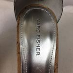 Marc Fisher Silver Metallic Ankle Strap High Heel Sandals Shoes 8.5 Photo 3