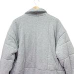 Madewell Shawl Collar Heathered Gray Quilted Puffer Jacket Size XL Button Front Photo 9