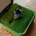 Vintage pretty “sapphire” pear shaped ring Blue Photo 0